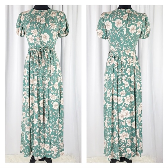 Gal Meets Glam Shannon Pleat Neck Maxi Dress - Picture 2 of 15